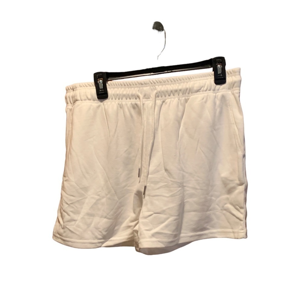 H by Halston Studio Drawstring Shorts Chalk Large NWT
